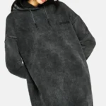Aelin Sword Applique Hooded Sweater Dress Black