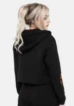 Foxglove Embroidered Zip Up Cropped Hoodie g