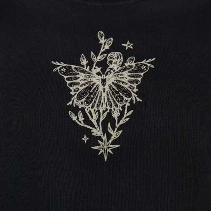 Hawkmoth Graphic Print Boxy Crop Tee g