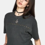 Jaydan Studded Crop Boxy T Shirt
