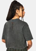 Mai Twin Flame Embroidered Dragon Print Boxy Tee f