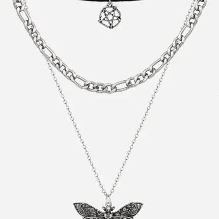 Mortmoth Layered Choker Necklace