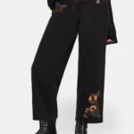 Poison Eden Embroidered Denim Culotte