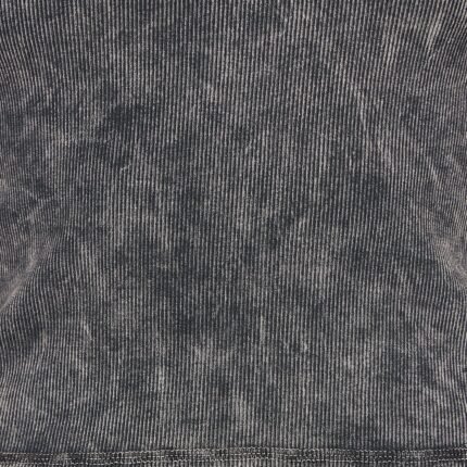 Stori Ribbed Short Sleeve T Shirt Black f
