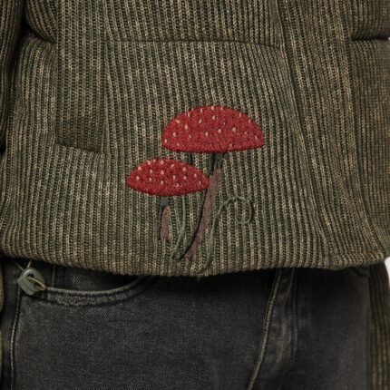 Sylvia Embroidered Knit Bomber Jacket f